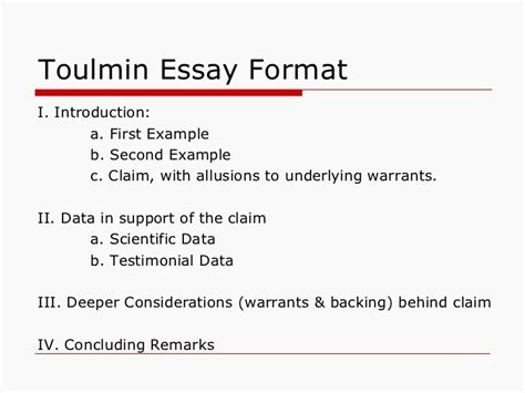 Toulmin Model What Do You Mean