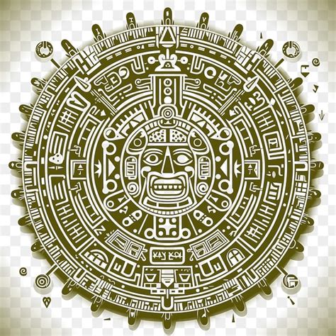 Premium Psd Psd Of Aztec Calendar Frame With Intricate Calendar Wheel