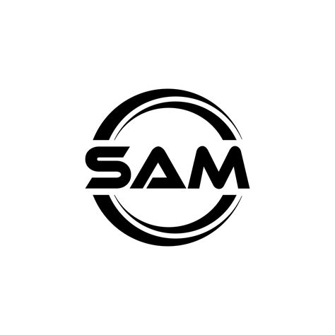 diseño del logotipo de la letra sam en la ilustración. logotipo ...