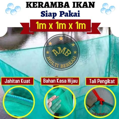 Jual Jaring Keramba Apung Hapa Ikan Siap Pakai Ukuran 1m X 1m X 1m