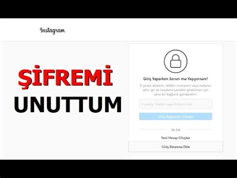 Instagram Ifremi Unuttum Ifre De I Tirme Linki Nas L Al N R Kes N