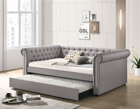 Baxton Studio Abbie Grey Velvet Upholstered And Crystal