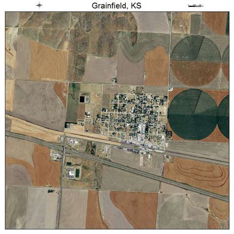 Aerial Photography Map of Grainfield, KS Kansas