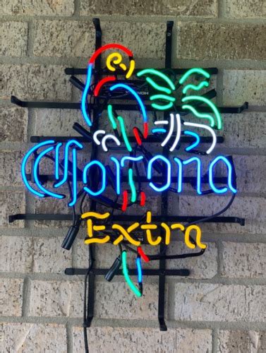 New Corona Extra Parrot Palm Tree X Neon Light Lamp Sign Beer