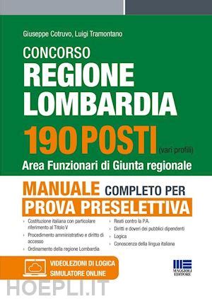 Concorso Regione Lombardia 190 Posti Area Funzionari Di Giunta