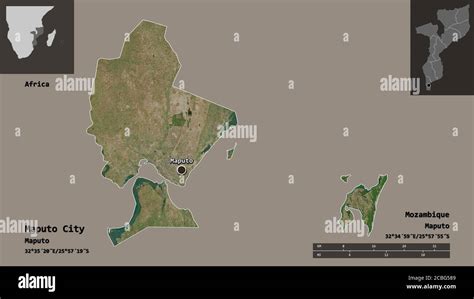 Shape Of Maputo City Province Of Mozambique And Its Capital Distance