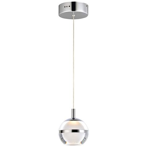 Et2 Swank 4 12 Wide Polished Chrome Modern Led Mini Pendant 47m53