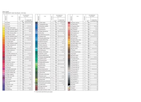 Faber Castell Polychromos Color Chart Printable Templates Free