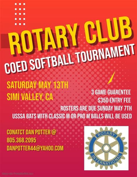 Annual Softball Tournament Rotary Club Of Simi Valley