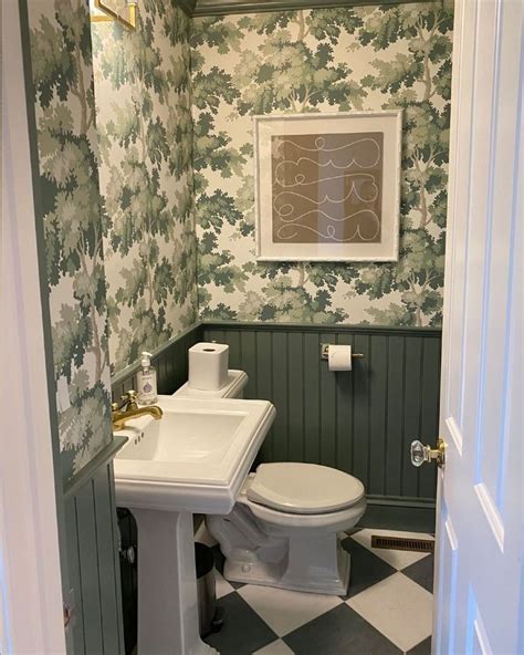 Sandberg Wallpaper On Instagram A Grand Powder Room In Green