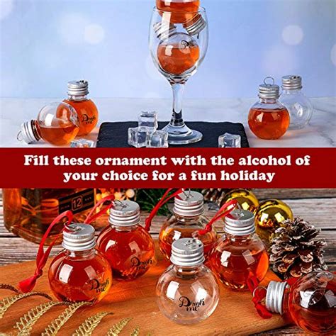 Booze Balls Clear Christmas Tree Fillable Ornaments Water Bottle Bulbs