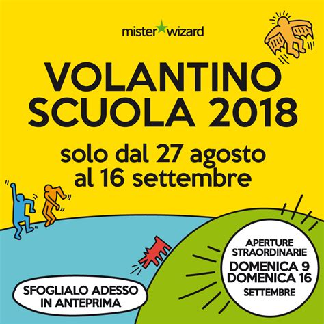 Mister Wizard VOLANTINO SCUOLA 2018 Raccoglitore Cartonato Meeting