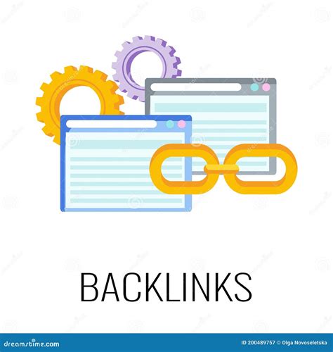 Icono De Backlinks Optimizaci N De Seo Ilustraci N Vectorial Plana