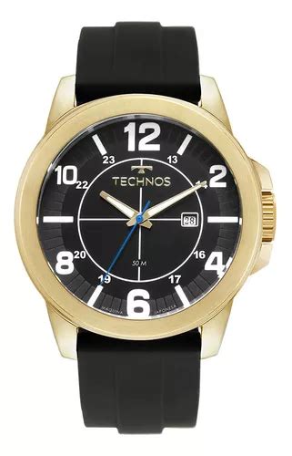 Reloj Original Technos Soul Black Para Hombre Con Correa Dorada