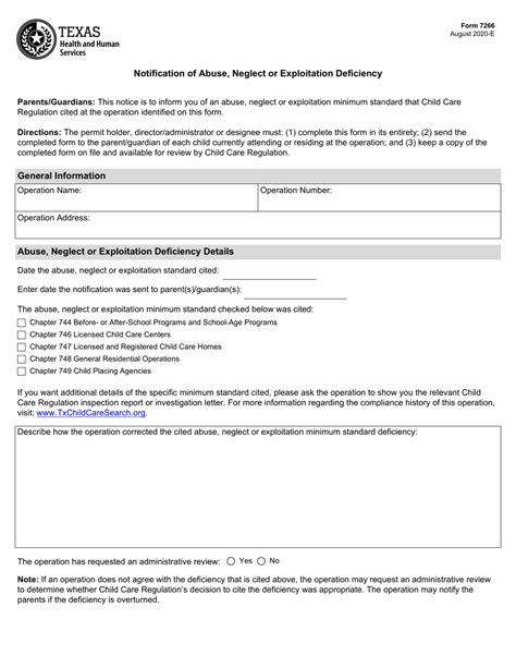 Form 7266 Fill Out Sign Online And Download Fillable Pdf Texas