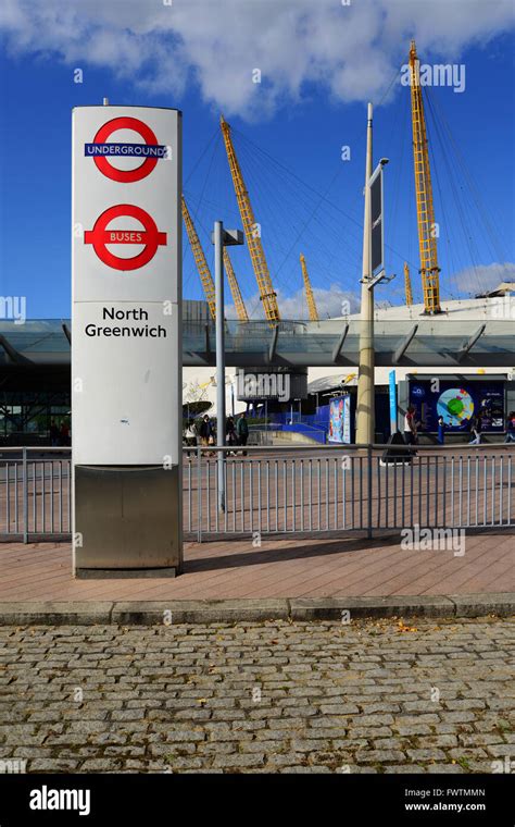 London North Greenwich Station And O2 Arena Stock Photo Alamy