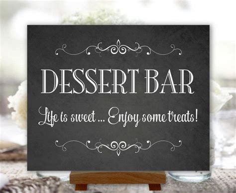 Wedding Signs Vintage Dessert Bars Wedding Chalkboard Signs Dessert