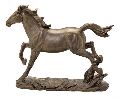 Escultura Decorativa Cavalo Em Resina Bronze Cm Mercadolivre