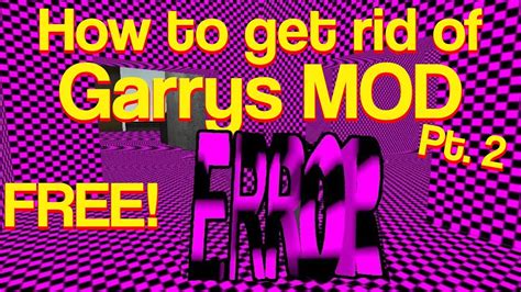 Free Easiest Way To Fix Gmod Error Textures Purple Textures Youtube