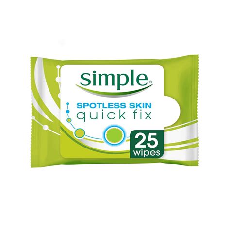 Simple Spotless Skin Quick Fix Cleansing Wipes 25 S Shopee Malaysia