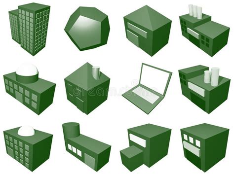 Supply Chain Management Icon Symbol Set Stock Illustration