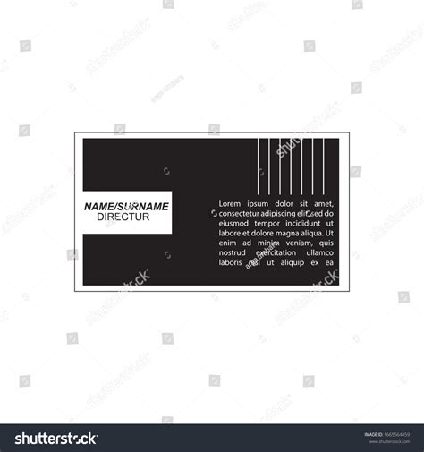 Business Card On Black Background Stock Vector (Royalty Free ...