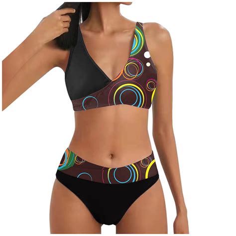 Woman Swimming Suit With Shorts Women S Bikini Split Print Sexy Hot