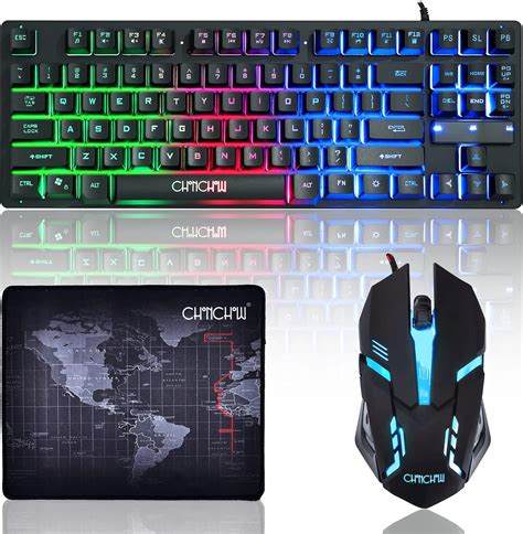 Chonchow Mouse Y Teclado Rgb Para Juegos Teclas Combo De Teclado Y