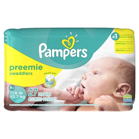 Pampers Swaddlers Soft And Absorbent Preemie Diapers Size P Ct