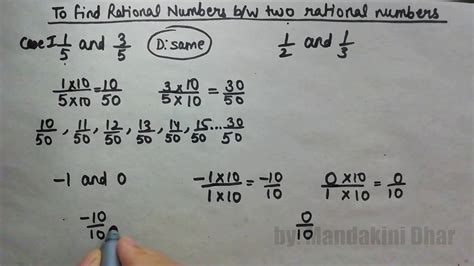 How To Find Rational Numbers Between Two Given Rational Numbers Case 1 Youtube