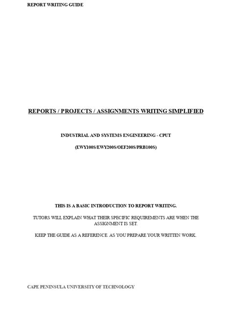 Report Writting Guide | PDF | Information | Questionnaire