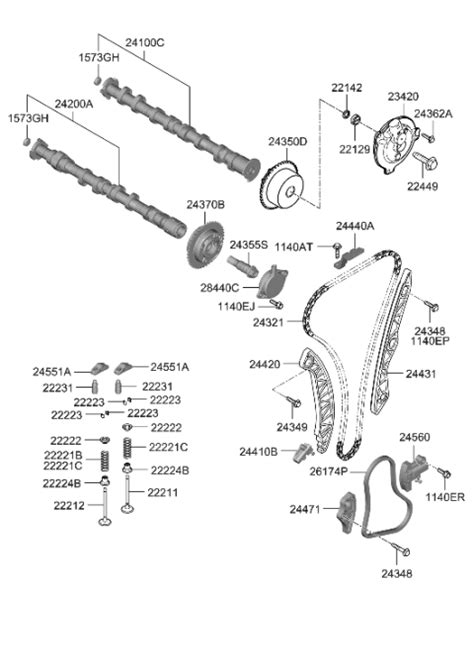 M Genuine Hyundai Tensioner Assembly Vlv Timing Belt