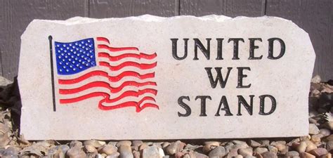 Flag United We Stand Porch Stone