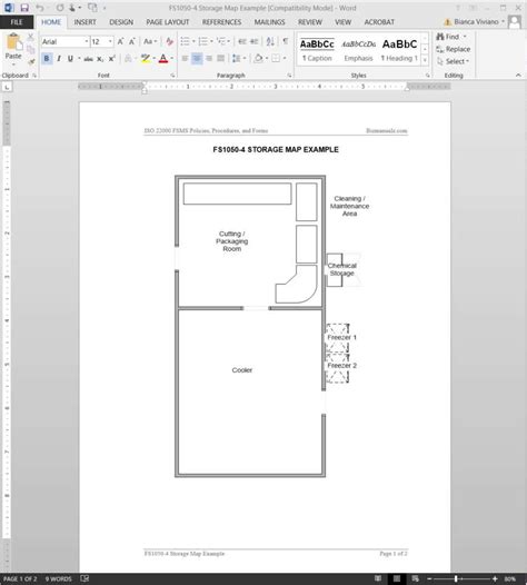 FSMS Storage Map Template