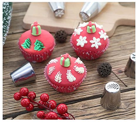 JJMG NEW Russian Icing Piping Tips Christmas Design For Cakes Cupcakes