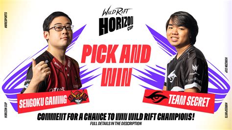 Horizon Cup Pick And Win Sengoku Gaming Vs Team Secret One Esports