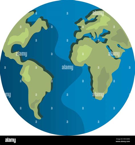 Mapa Mundial De La Tierra Sobre Un Fondo Blanco Ilustración Vectorial Imagen Vector De Stock Alamy