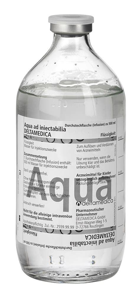 Aqua ad iniectabilia Auflösen und Verdünnen von Arzneimitteln