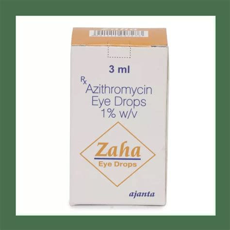 Zaha Eye Drop 3 Ml Azithromycin Azasite Its Dosage Precaution