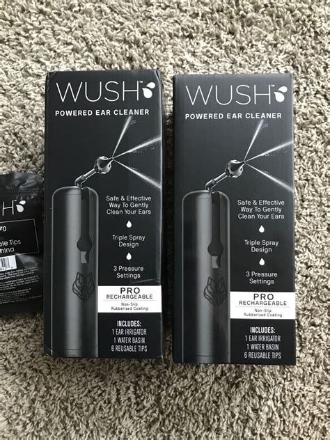 Two New Blackwolf Wush Powered Ear Cleaner Triple Spray Rechargeable