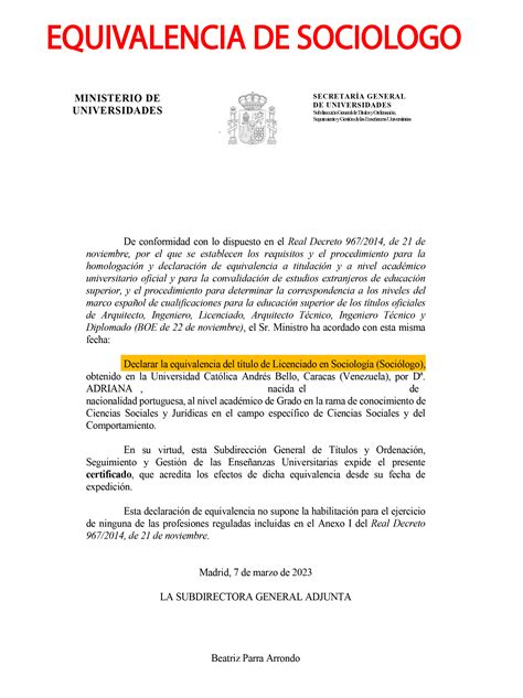 Homologación y Equivalencia de Titulos Universitarios Karla Rodríguez