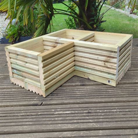 Corner Wooden Decking Planter Dudley Lodge Stores