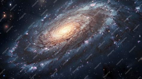 Premium Photo | Spiral galaxy illustration of Milky Way