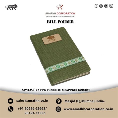 Jute Leatherette Mdf Jute Bill Folder For Hotels Restaurant Resort