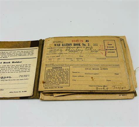 WW II Ration Book With Stamps and Liquor Ration Stamps - Etsy