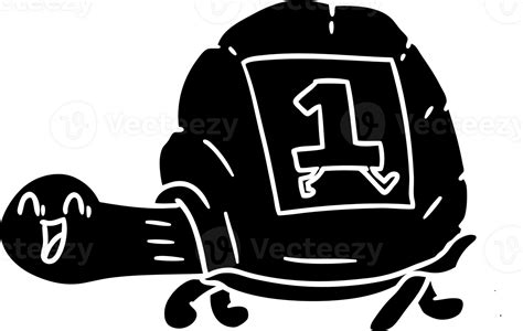 cartoon tortoise solid black icon 45460454 PNG