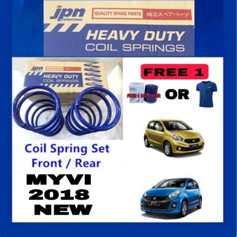 Jpn Perodua Myvi New Front Rear Coil Spring Pair Standard Hight