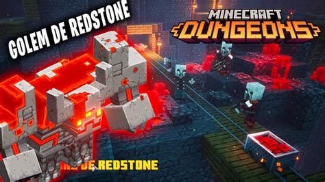 EL JEFE MAS DURO EL GOLEM DE REDSTONE Y MINAS DE REDSTONE Minecraft