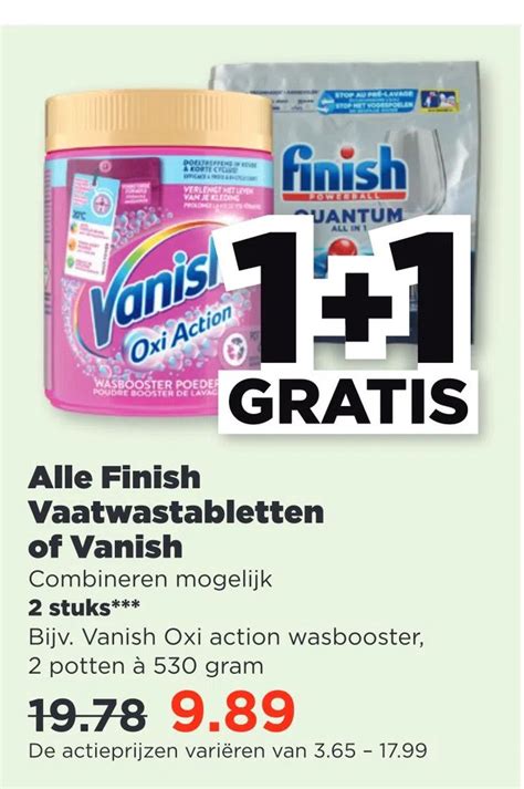 Alle Finish Vaatwastabletten Of Vanish Gratis Aanbieding Bij Plus