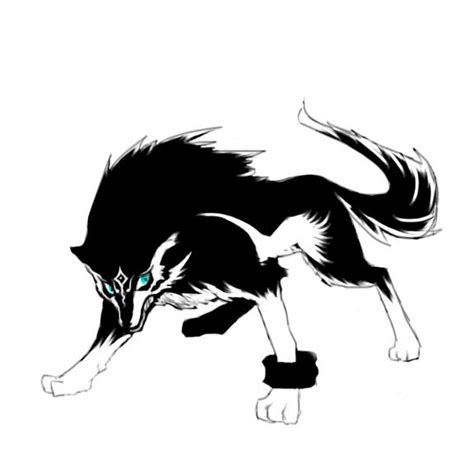 Black, white, blue anime wolf | Wolf with blue eyes, Anime wolf, Blue anime